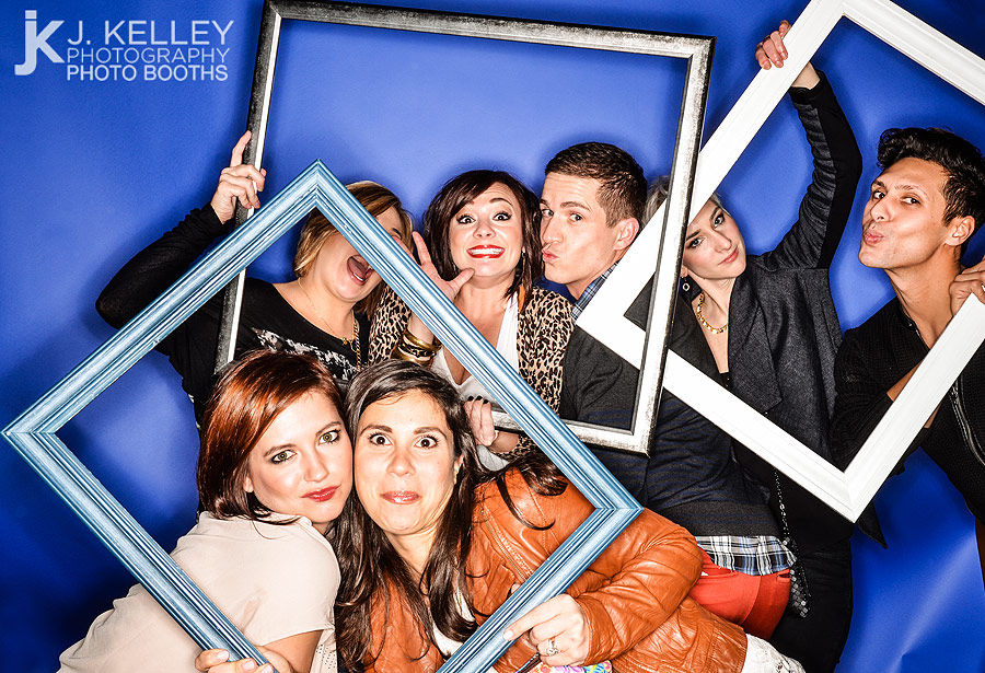 Columbia MO Photo Booth birthday party with picture frames as props