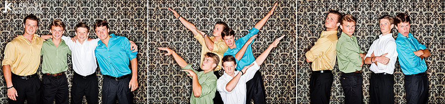 Fun in a photo booth at a St. Louis Missouri wedding reception