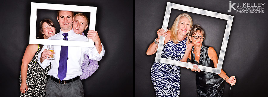 Picture Frames used as props in a photo booth rental in Columbia, Mo