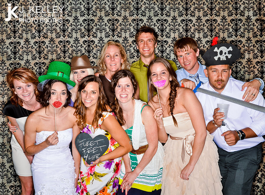 An open air photo booth allows you to take pictures with all of your friends at your Columbia Mo Wedding Reception
