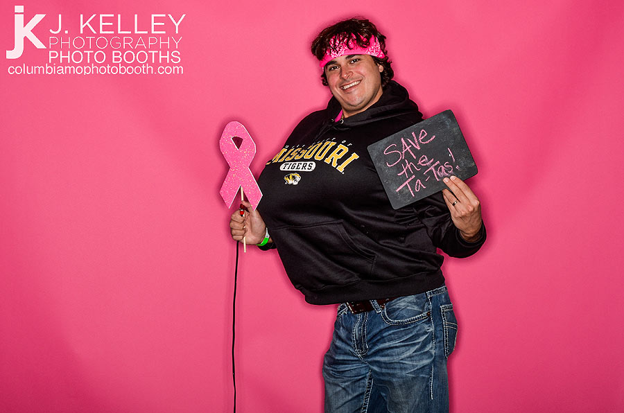 Best photo booth in Columbia Mo at breast cancer fundraiser Pink Pursuit