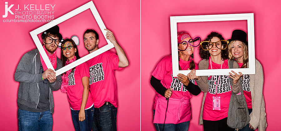 Picture frame used as a prop in a photo booth at an event in Columbia Missouri 