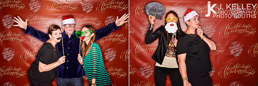 Columbia Mo photo booth christmas party santa beard on a stick
