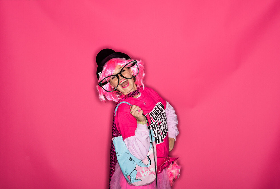 Columbia Missouri Photo Booth Pink custom background